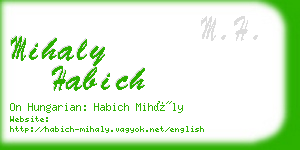 mihaly habich business card